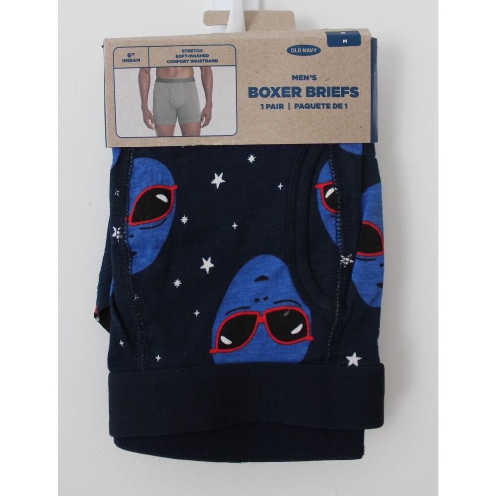 Old Navy Mens Soft-Washed Boxer Briefs Alien Blue M NWT